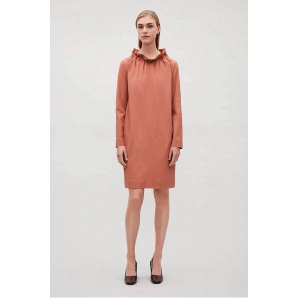 COS Dress with Collapsing Neckline in Pink 2